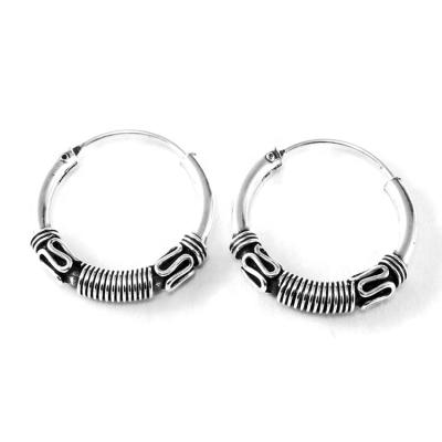 China TRENDY Surgical Steel Tribal Ethnic Designs Hoop Earrings Oversized Circle Ear Jewelry for sale