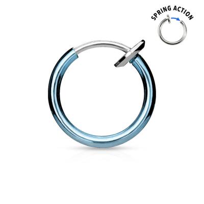 China TRENDY Plated Colors Stainless Steel Hoop Spring Earrings for sale