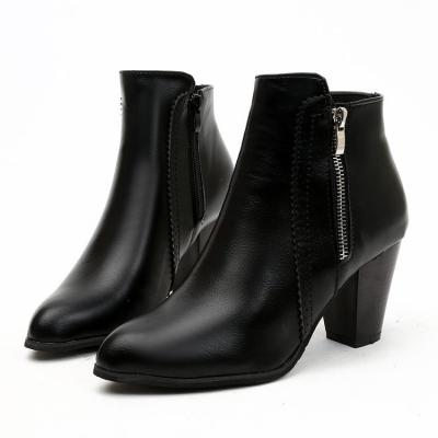 China Fashion Trend Plus Size Women's Shoes Color Side Zipper Boots for sale