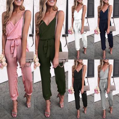 China 2020 QUICK DRY new fashion for women simple pure color style suspender waistband adult overalls for sale