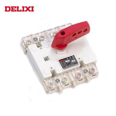 China Delixi Plastic Durable 32A 4P 380V Din Rail Disconnect Switch for sale