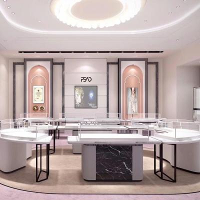 China Retail Store Modern Design MDF Stand Jewelery Showcase Showcase Jewelry Display Furniture for sale