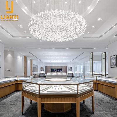 China Newest Design Retail Store Sturdy Shop Counter Jewelry Display Showcase Showroom for sale