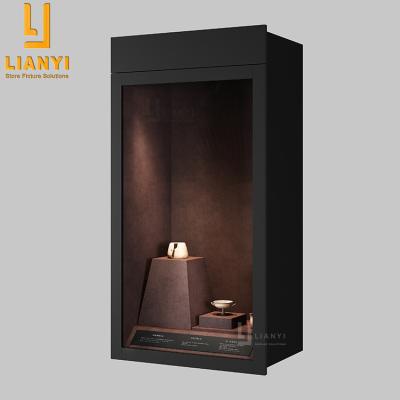 China Custom Classic Wall Museum Glass Cabinet Demountable and Environmental Friendly Built in Wall Museum Display Case for Collectibles for sale