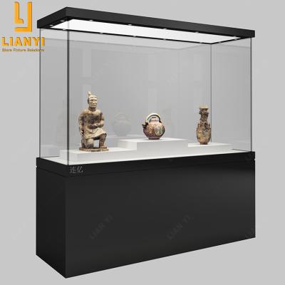 China Modern or Customized High Quality Collectible Frameless Curiosity Glass Display Case for Museum Displays for sale