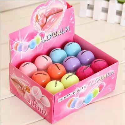 China Nutritious Lip Balm 6 Color Moisturizer Ball Lip Balm Plant Fruit Lip Balm Natural Organic Lipstick Luster Lip Balm for sale