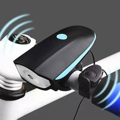 China USB Rechargeable Bicycle Light Horn Headlight Mountain Bike Electronic Bell Mount Bell Mount Light Outdoor Accessories Bike Headlight for sale