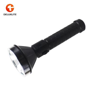 China Fish Attracting Outdoor Portable Flashlight Strong Light Plastic Rechargeable Emergency 20W Patrol Flashlight for sale