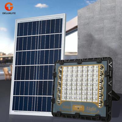 China Waterproof + High Lumen IP65 Solar Motion Sensor LED Flood Light Solar LED Stadium Light 100w 150w 300w 400w for sale