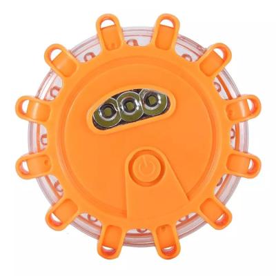 China Portable Magnetic Flare Warning Car Rescue Warning Beacon Beacon Traffic Light Round LED Magnetic Roadside Warning Light Car Light for sale