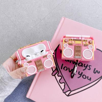 China Cute 3D PVC Case For Airpods Case 3D Box Design Cute PVC Earphone Radio Audio Case For Airpods Pro Cover Device For Airpod 1/2 3 for sale