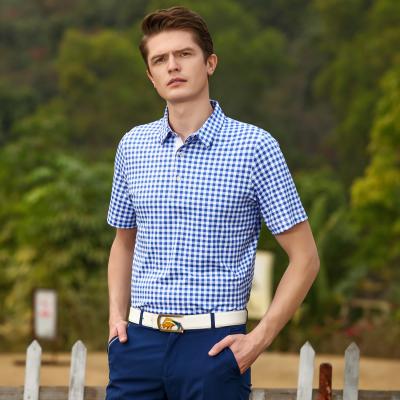 China 3D Cut Anti-Wrinkle High Performance Golf Wear Business Sports Men's POLO Quick Dry Vintage Casual Classic Fit Regular Fit for sale