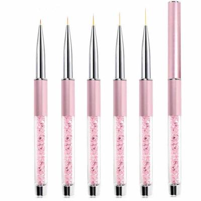 China Beauty Care Make Tools High Quality Accept Custom Slim DIY Drawing Pen Detail Nail Art Liner Brush For Ladies Girls for sale