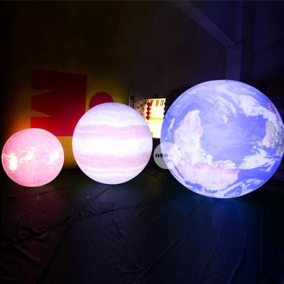 China Advertising Promotion Party Sell High Quality LED Glow Earth / Moon / Sun Inflatable Balloons for sale