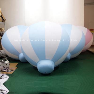 China Birthday Factory Sell PVC Semi Hot Air Balloon Hanging Inflatable Balloons For Birthday Wedding Party Activity Advertising Show for sale