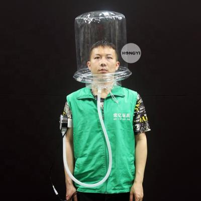 China PVC Hood Dustproof Anti-Fog Breathing Site Protection Soiled Transparent Helmet System Suit for sale