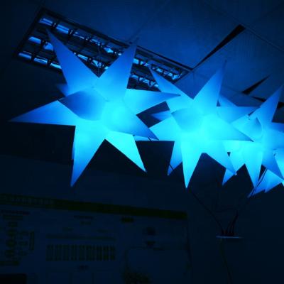 China Luminous advertising/promotion/party/event LED inflatable stars are used for hanging party music festival bar restaurant decoration for sale