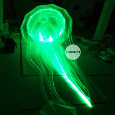 China Party Decoration Indoor Advertising Hanging LED Giant Color Inflatable Jellyfish Lamp For Sale for sale