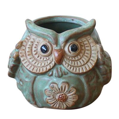 中国 Owl Blindfold Shape Modern Unique Indoor Flower Pots and Planters 販売のため