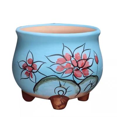 China Wholesale Home Decoration Ceramic Cartoon Pot Factory Antique Ceramic Pots For Indoor Outdoor for sale