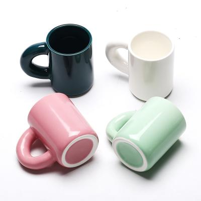 Κίνα Viable Luxury Ceramic Coffee Cup Outdoor Breakfast Cup Cute Kawaii Ceramic Coffee Mugs Criativas Mugs Coffee Mugs προς πώληση