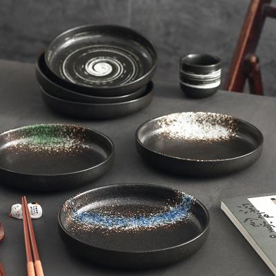 China Viable Wholesale 8 inch Japanese Round Ceramic Dish for Western Food, Salad Bowl, Deep Soup Dish en venta