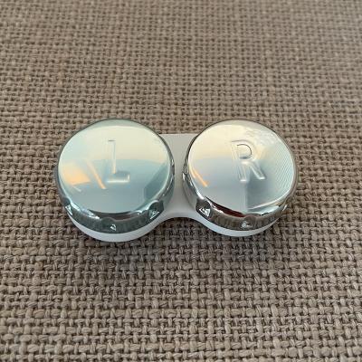 China Hot Selling Compact Lenses Storage Small And Easy To Carry Lense To Box Smart Contact Lenses With Low Price Double Plated Storage Box for sale