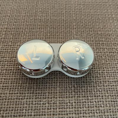 China Brand New Contract Lens Storage Easy To Carry French Double Box Cases Contact Lens With Double Plated Storage Box High Quality for sale