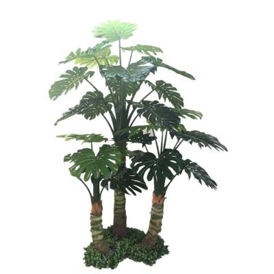 China Durable Tropical Decoration Simulated Forest Plant Large Artificial Monstera Tree for sale