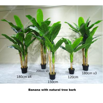 China Wholesale Durable Plant Traveler Artificial Plastic Potted Banana Trees for sale