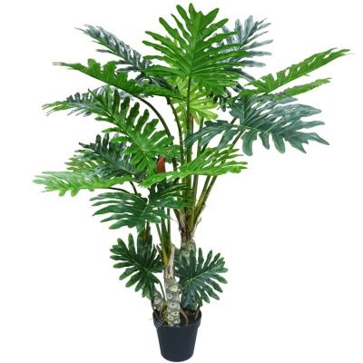 China Wholesale High End Durable 170cm Plastic Plants Potted Artificial Philodendron Taro for sale