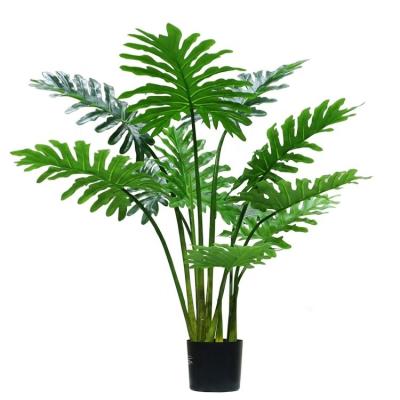 China Realistic Bonsai Philodendron Centerpiece Tree Bonsai Decor Chinese Artificial Plant for sale