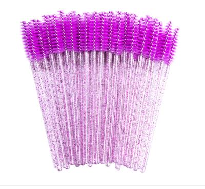 China Eyelash Mascara Wand Brush Disposable Make Up Cosmetics Eyelash Extension Purple Eye Brush for sale