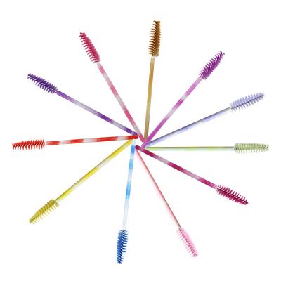 China Eyelash Mascara Wand Brush Disposable Wholesale Mascara Brush For Eyelash Extensions Make Up Mix Colored Brush Cleaning Eyelash Brushes Logo Mascara Wands for sale