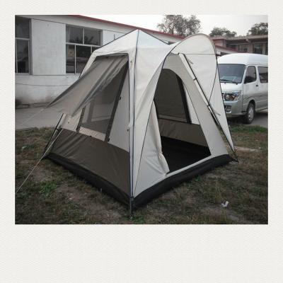 China UV-resistant camping cabin tent fly camping ten tarpaulin 210D polyester 3-4 people outdoor tent for sale