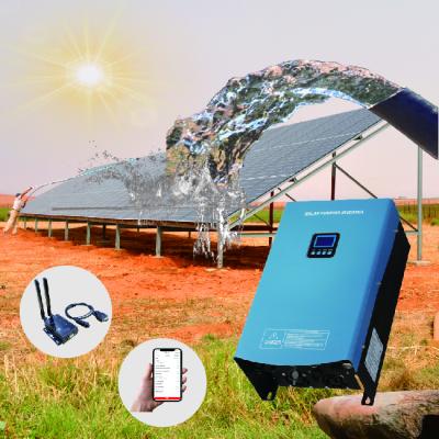 China Hober 3.7kw 5HP 3phase 380v MPPT AC Input Hybrid Farm Irrigation Solar DC Pump Inverter 58*33*28CM for sale