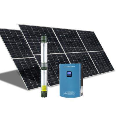 China Commercial Solar Well Pump Kit System Submersible Power Solar Pump Water Pump For Irrigation for sale