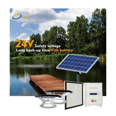 China Bubble Hober 24V DC Solar Aerator Fish Power Solar Pond Aerator for Fish Farming for sale