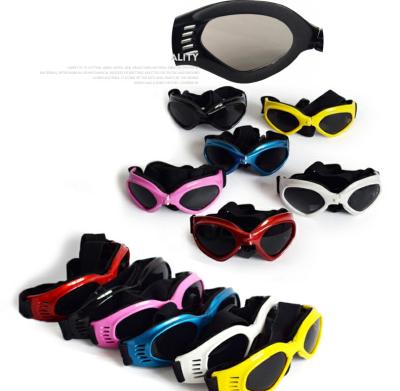 China Wholesale Multicolor UV Proof Foldable Eyewear Fashion Sun Adjustable Strap Pet Accessories Waterproof Dog Sunglasses for sale