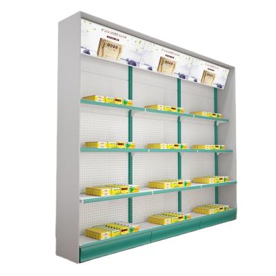 China Custom Shelving Single Sided Single Sided Functional White Metal Gondola New for sale