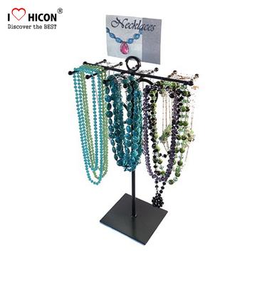 China Table Top or Freestanding Jewelry Display Rack Jewelry Store Furniture Design Metal Worktop Necklace Jewelry Display Stand for sale