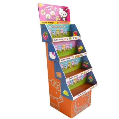 China Custom Lovely Cardboard Toys 4-Tier Display Stand Toys 5 Cardboard for sale