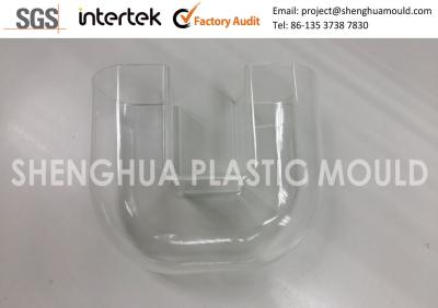 China Small Injection Molded Plastic Parts 3D Scanning for Clear U Shaped Plastic Tube LKM w / Side Locks for sale