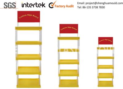 中国 小売店30kgsのためのヒップのPDisplay Racklasticの棚の多数の層は買物をします 販売のため