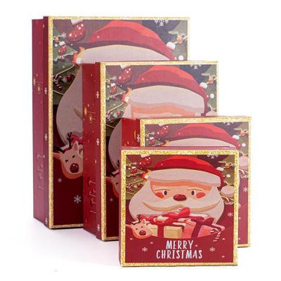 China Recycled Materials Custom Design Luxury High End Cardboard Christmas Gift Box Wedding Cosmetics Small Gg Gift Set For Christmas for sale