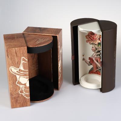 China Wholesale Custom Recyclable Luxury Single Red Wine Bottle Cardboard Magnetic Paper Premium Gift Packaging Box for sale