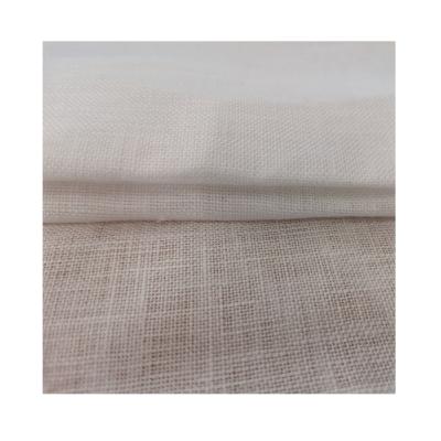 China Soft Organic PFD In 100% Linen Fabric Fall Off White Color For Shirt Dye Printing for sale