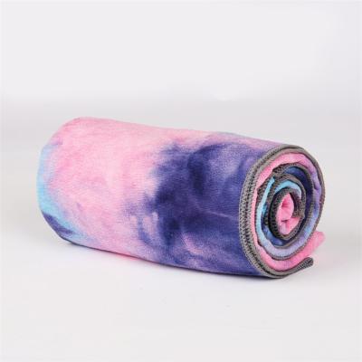 China Portable Aonfit Customized New Style Organic Microfiber Anti Slip Yoga Mat Cover Towel for sale