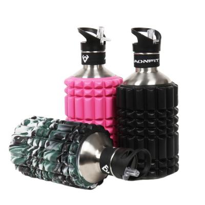 China Eva+Stainless Steel Sport Massage Roller Bottle Foam Roller for sale