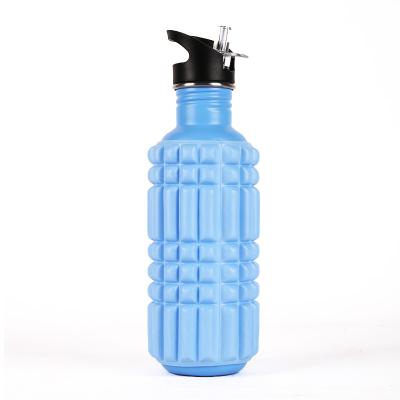 China Comfortable Stainless Steel Sport Massage Roller Bottle for sale